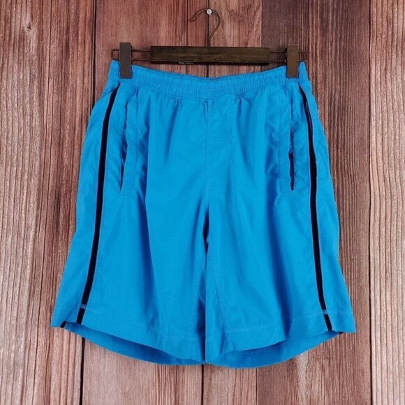 Lululemon Mens Medium 8.5" Inseam Pace Breaker Lined Short Blue Shorts Pockets - Picture 1 of 14